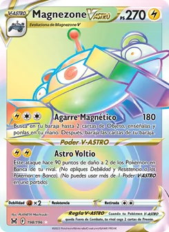 Carta Magnezone V-ASTRO de la expansión Origen Perdido, número 198/196