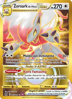 Carta Zoroark de Hisui V-ASTRO de la expansión Origen Perdido, número 213/196