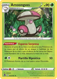 Carta Amoonguss de la expansión Tempestad Plateada, número 012/195