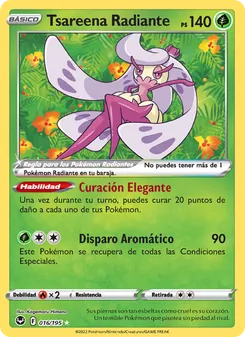 Carta Tsareena Radiante de la expansión Tempestad Plateada, número 016/195