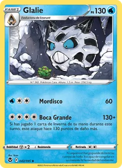Carta Glalie de la expansión Tempestad Plateada, número 042/195