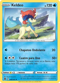 Carta Keldeo de la expansión Tempestad Plateada, número 046/195