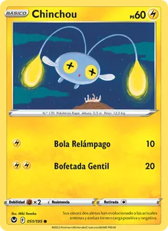 Carta Chinchou de la expansión Tempestad Plateada, número 051/195