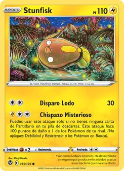 Carta Stunfisk de la expansión Tempestad Plateada, número 055/195