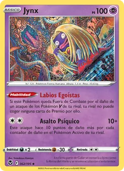 Carta Jynx de la expansión Tempestad Plateada, número 062/195