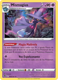 Carta Mismagius de la expansión Tempestad Plateada, número 064/195