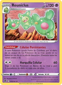 Carta Reuniclus de la expansión Tempestad Plateada, número 078/195