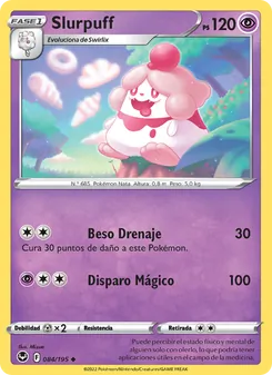 Carta Slurpuff de la expansión Tempestad Plateada, número 084/195