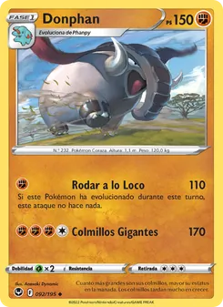 Carta Donphan de la expansión Tempestad Plateada, número 092/195