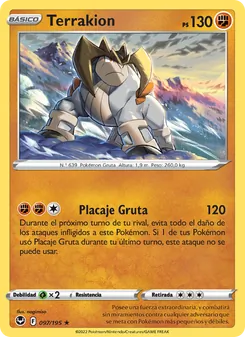 Carta Terrakion de la expansión Tempestad Plateada, número 097/195