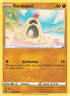 Carta Sandygast de la expansión Tempestad Plateada, número 099/195