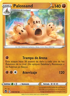 Carta Palossand de la expansión Tempestad Plateada, número 100/195