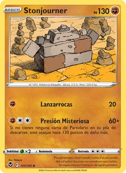 Carta Stonjourner de la expansión Tempestad Plateada, número 101/195