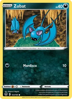 Carta Zubat de la expansión Tempestad Plateada, número 103/195