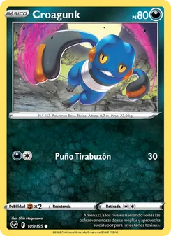Carta Croagunk de la expansión Tempestad Plateada, número 109/195