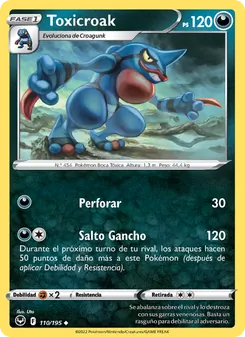 Carta Toxicroak de la expansión Tempestad Plateada, número 110/195