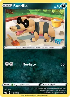 Carta Sandile de la expansión Tempestad Plateada, número 111/195