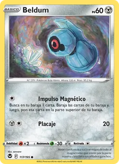 Carta Beldum de la expansión Tempestad Plateada, número 117/195