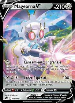 Carta Magearna V de la expansión Tempestad Plateada, número 128/195