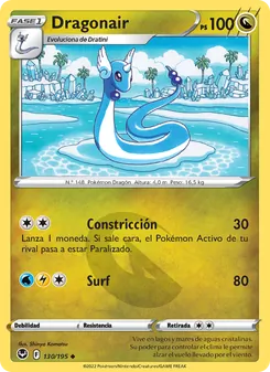 Carta Dragonair de la expansión Tempestad Plateada, número 130/195