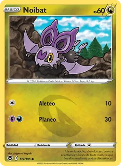 Carta Noibat de la expansión Tempestad Plateada, número 132/195