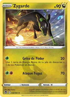Carta Zygarde de la expansión Tempestad Plateada, número 134/195