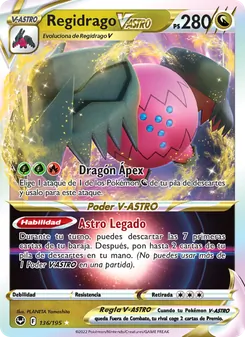 Carta Regidrago V-ASTRO de la expansión Tempestad Plateada, número 136/195