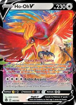 Carta Ho-Oh V de la expansión Tempestad Plateada, número 140/195