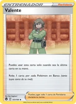 Carta Valente de la expansión Tempestad Plateada, número 151/195