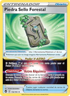 Carta Piedra Sello Forestal de la expansión Tempestad Plateada, número 156/195
