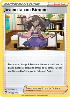 Carta Jovencita con Kimono de la expansión Tempestad Plateada, número 157/195
