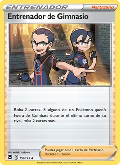 Carta Entrenador de Gimnasio de la expansión Tempestad Plateada, número 158/195