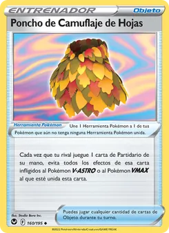 Carta Poncho de Camuflaje de Hojas de la expansión Tempestad Plateada, número 160/195