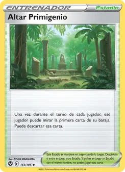 Carta Altar Primigenio de la expansión Tempestad Plateada, número 161/195