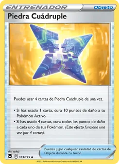 Carta Piedra Cuádruple de la expansión Tempestad Plateada, número 163/195