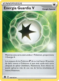 Carta Energía Guardia V de la expansión Tempestad Plateada, número 169/195