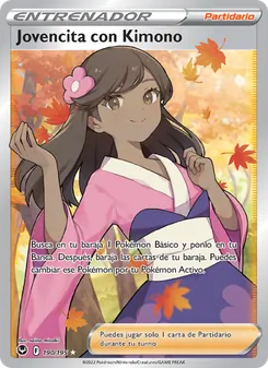 Carta Jovencita con Kimono de la expansión Tempestad Plateada, número 190/195