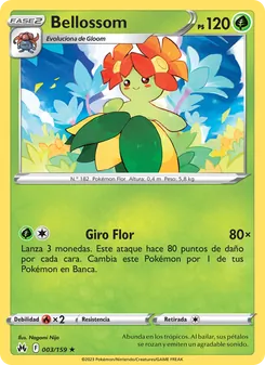 Carta Bellossom de la expansión Cenit Supremo, número 003/159