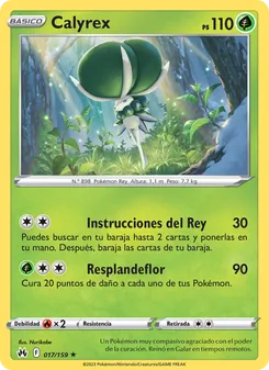 Carta Calyrex de la expansión Cenit Supremo, número 017/159