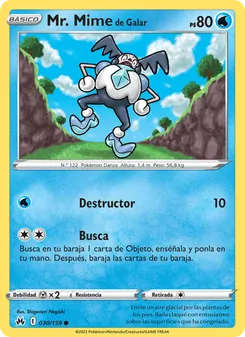 Carta Mr. Mime de Galar de la expansión Cenit Supremo, número 030/159