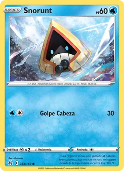 Carta Snorunt de la expansión Cenit Supremo, número 034/159