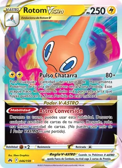 Carta Rotom V-ASTRO de la expansión Cenit Supremo, número 046/159