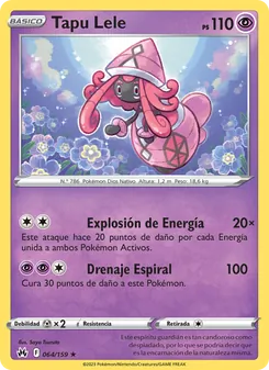 Carta Tapu Lele de la expansión Cenit Supremo, número 064/159