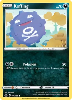 Carta Koffing de la expansión Cenit Supremo, número 075/159