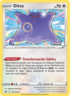 Carta Ditto de la expansión Cenit Supremo, número 107/159