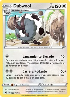 Carta Dubwool de la expansión Cenit Supremo, número 122/159