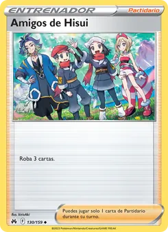 Carta Amigos de Hisui de la expansión Cenit Supremo, número 130/159