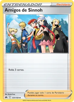 Carta Amigos de Sinnoh de la expansión Cenit Supremo, número 131/159