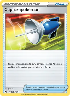 Carta Capturapokémon de la expansión Cenit Supremo, número 138/159