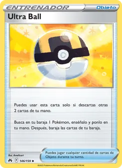 Carta Ultra Ball de la expansión Cenit Supremo, número 146/159